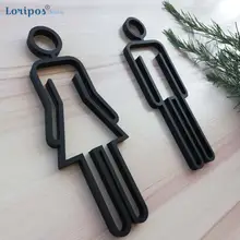 Выдалбливают унитаз вывеска на стену декоративная пластина знак wc Arylic блок Настенный Туалет дверь вывеска индикатор