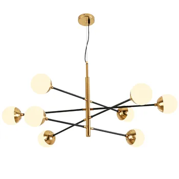 

Modern Glass Ball Pendant Light Suspension Lamp Molecular Magic Bean For Living Room Kitchen 8 Heads Home Pendant Lamp PA0388