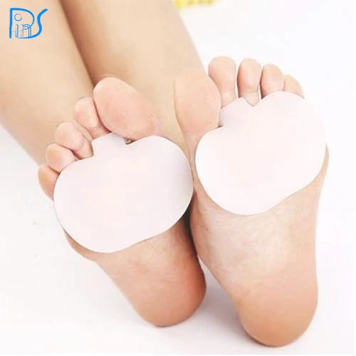 

feet care gel metatarsal pad with ball of foot to cushion and orthotics fit in any shoes