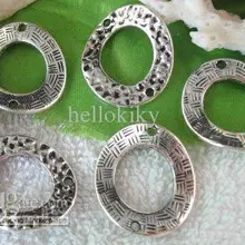 300 шт. тибетский серебряный круг диагностического разъёма A10445