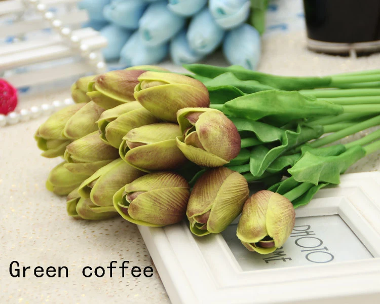 1 pieces Artificial flower high quality real touch PU Tulip desktop wedding home decoration gift multi-color 1 pieces Artificial flower high quality real touch PU Tulip desktop wedding home decoration gift multi-color