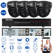 OWSOO Full 960 H/D1 4CH DVR 800TVL CCTV камера безопасности комплект P2P сетевой видеорегистратор 4 шт. PnP ИК купольная камера 4CH DVR HDMI набор