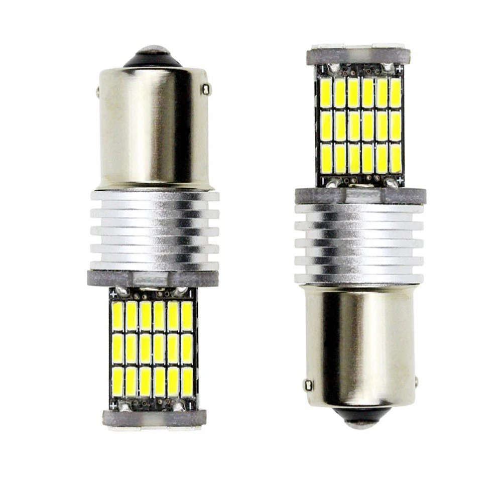 Canbus LED 1156 BA15S 1157 BAY15D 7440 7443 T16 W16W T15 45 Led Bulb White Yellow Red ERROR Free for Backup Lamp Reverse Light (6)