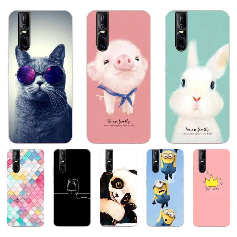 

Vivo V15 V15 PRO Case,Silicon Painted animals Painting Soft TPU Back Cover for Vivo V15 V15 PRO protect Phone cases shell
