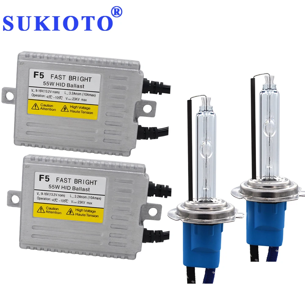 Комплект ксеноновых фар SUKIOTO Fast Bright F5 с балластом металлический комплект H7 HID H1 H3