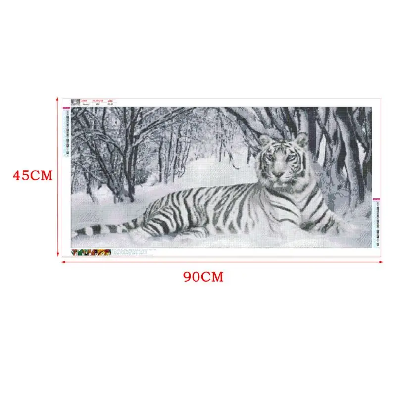 

Tiger DIY 5D Full Drill Diamond Painting Embroidery Cross Stitch Kit Rhinestone Mosaic Home Decor Craft