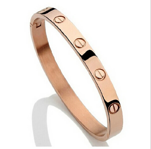 Trendy Famous Gold Silver Rose Plated Top Quality Bangle Lover Trendy Famous Gold Silver Rose Plated Top Quality Bangle Lover Bracelet Jewelry Metal Bracelets