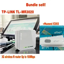 Unlocked Huawei E303 3G USB Stick +TP-Link tl-mr3020 Wireless N router