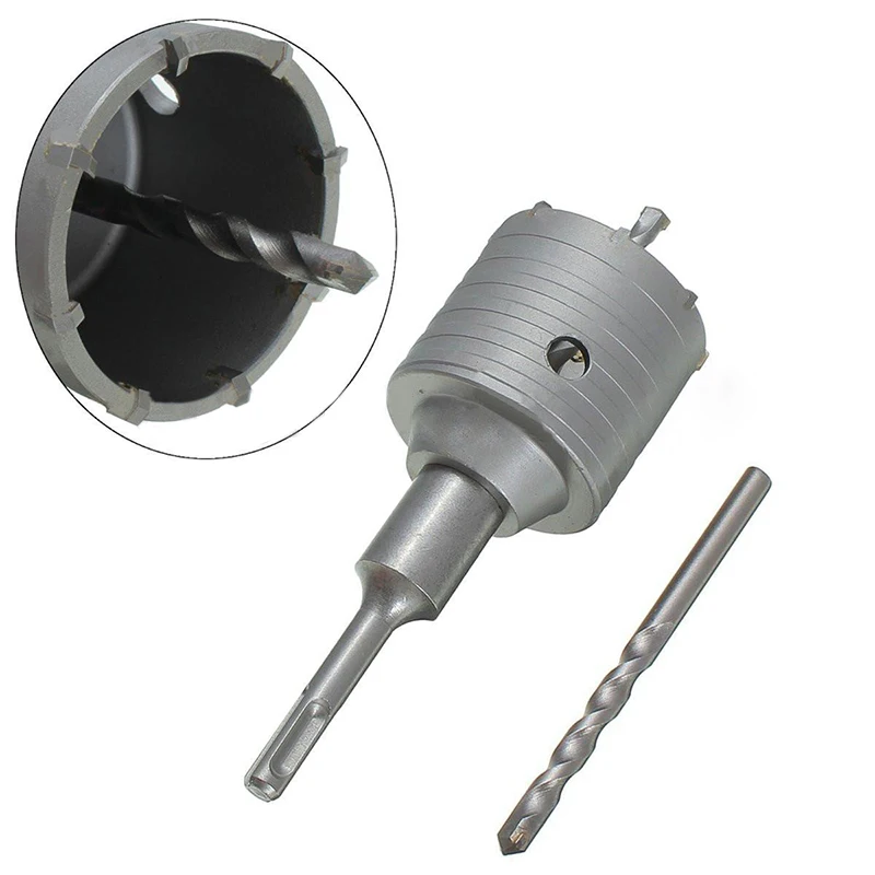 2018 New 65mm Wall Hole Saw Centre Drill Bit Shank Wrench Kit For Concrete Cement Stone Guide Tools Power Drill Tools