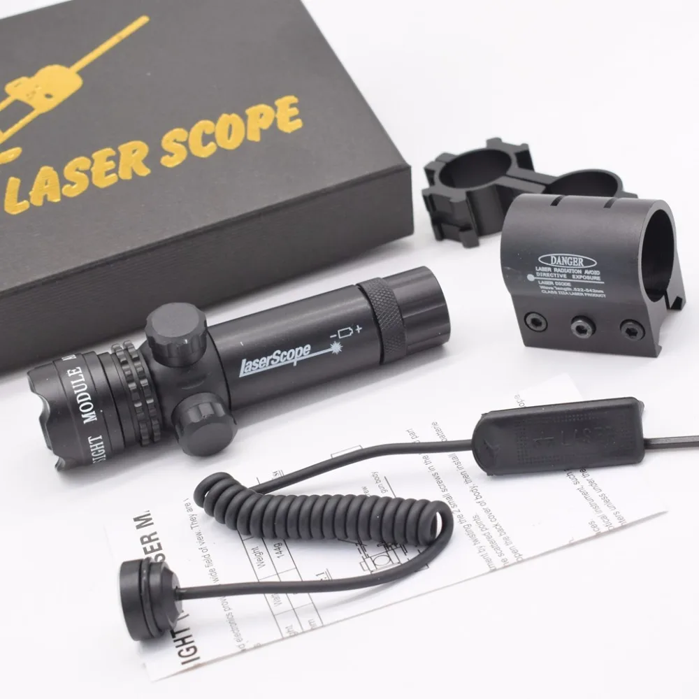 

Tactical Green Red Laser Sight Scope for Rifle Guns with 20mm Mount 8 Figure Mounts Laser for Hunting Airsoft