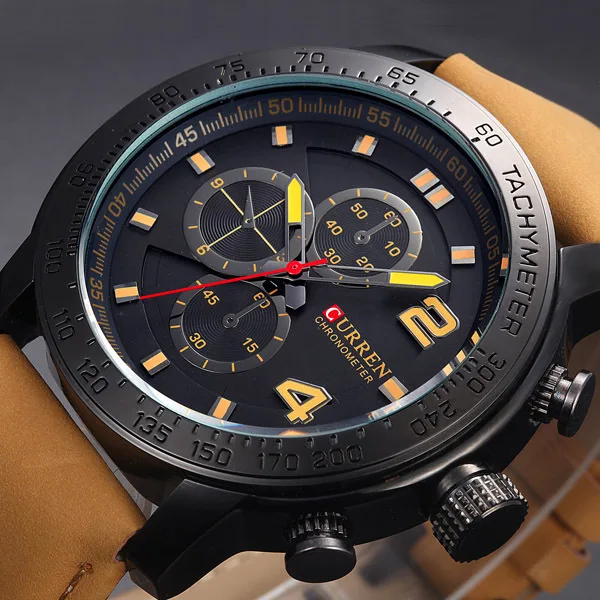 

2016 New Curren Watches Men Quartz Hour Clock Leather Strap Sports Men Dress Wrist Watch Luxury Brand Casual Relogio Masculino
