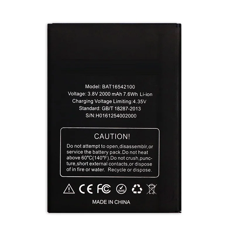 For-Doogee-X9-MINI-Battery-5-0inch-BAT16542100-Bateria-Batterij-Accumulator-2000mAh
