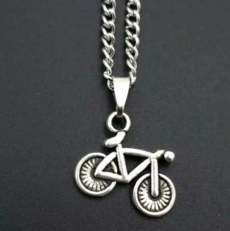 Смешанный стиль велосипедный мотоцикл кулон ожерелье массивные ювелирные изделия Женское мужское ювелирное изделие в подарок с подвесками - Окраска металла: AS  PICTURE