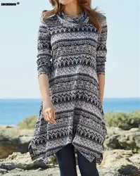 4XL 5XL свитер свитера в стиле Харадзюку модная женская одежда 2019 Стандартный Повседневный полосатый свитер корейский Sueter Mujer осень водолазка