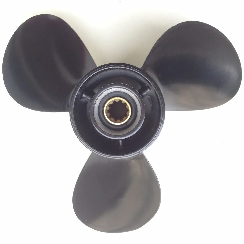 

9.9x13 For NISSAN 20HP 30HP outboard boat motors 10 teeth spline 4 stroke aluminium boat accessories marine Propeller
