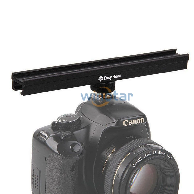 

20cm 8'' Camera Hot Cold Shoe Extension Rail Bracket Bar for Flash LED Video light Microphone