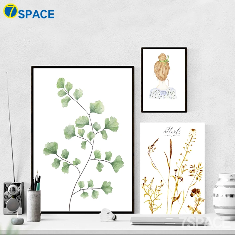 

7-Space Cartoon Painting Decoration Watercolor Canvas Painting Print Poster Wall Art Canvas Pictures For Living Room No Frame