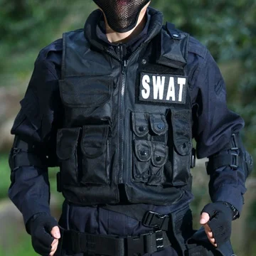 Цена за SWAT Airsoft Тактический Охота Боевой Жилет Полиции Жилет С Патчем Черный Цена за SWAT Airsoft Тактический Охота Боевой Жилет Полиции Жилет С Патчем Черный