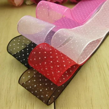 

Wholesale 20yards/lot 2.5cm fancy dot ribbon DIY Ribbon hair Garment Accessories For Sewing Decoration free shipping YK104