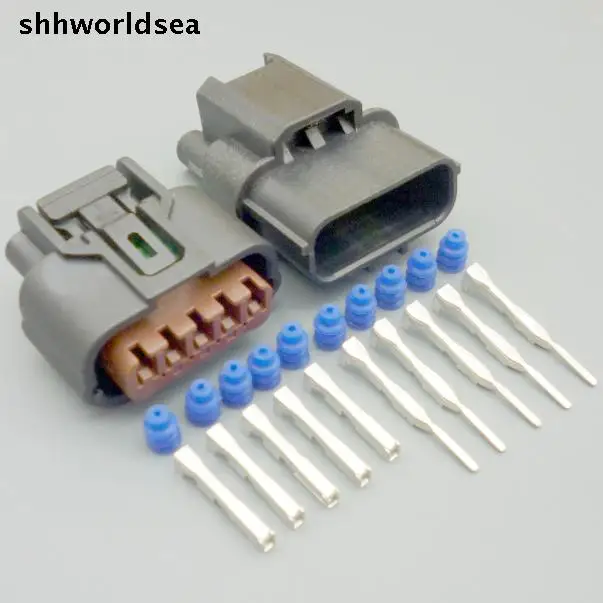 Shhworldsea 5 Pin 6189-1081 6189-6909 Женский Мужской 1,2 мм автомобильной Водонепроницаемый разъем авто кислорода сенсор Plug