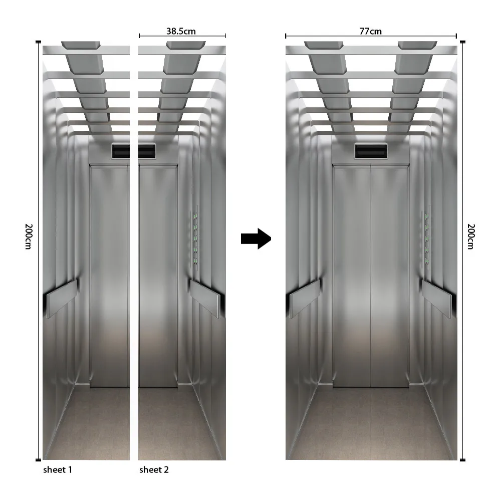 Новые 3D стикеры для украшения дома и плакаты DIY лифт двери стикер водонепроницаемый ПВХ настенный плакат съемные комнатные фрески