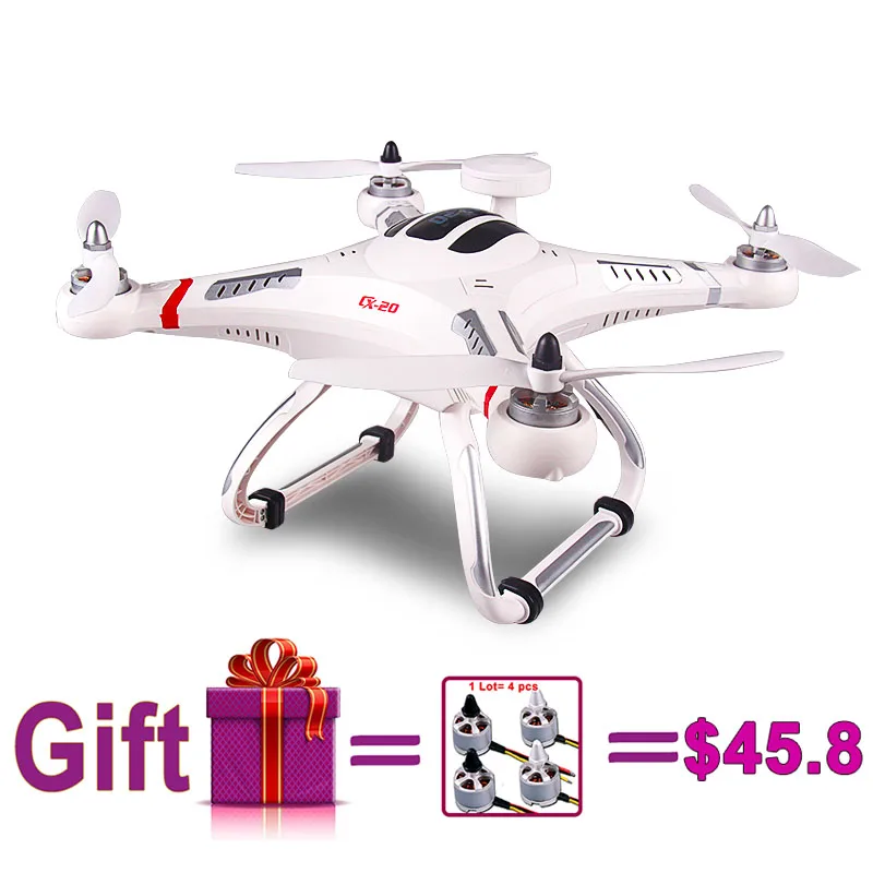 Free shipping Cheerson CX 20 RC Drones 6 axis 2 4G Drone with GPS Brushless Remote