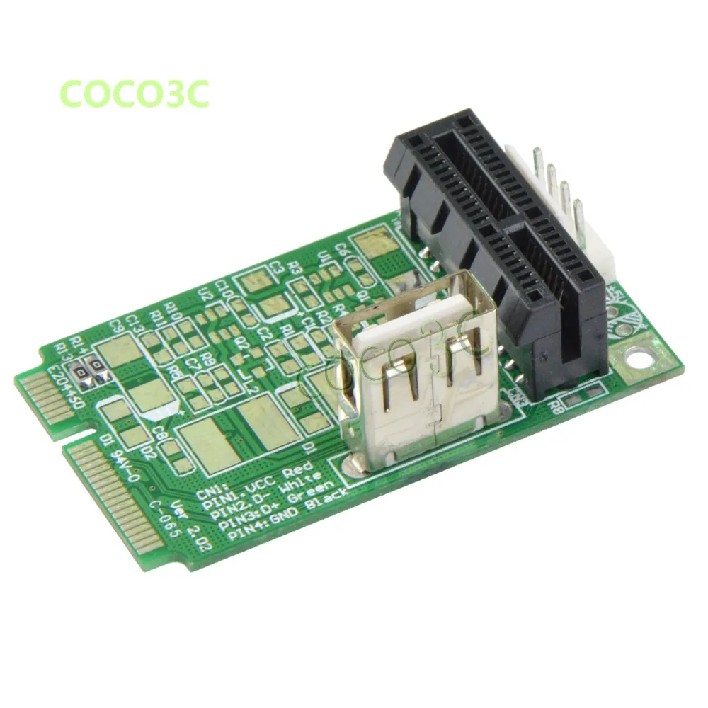 Mini PCIe To PCI-e 1x слот-адаптер для mini ITX mpcie в PCI express riser card для звуковой сетевой видеокарты