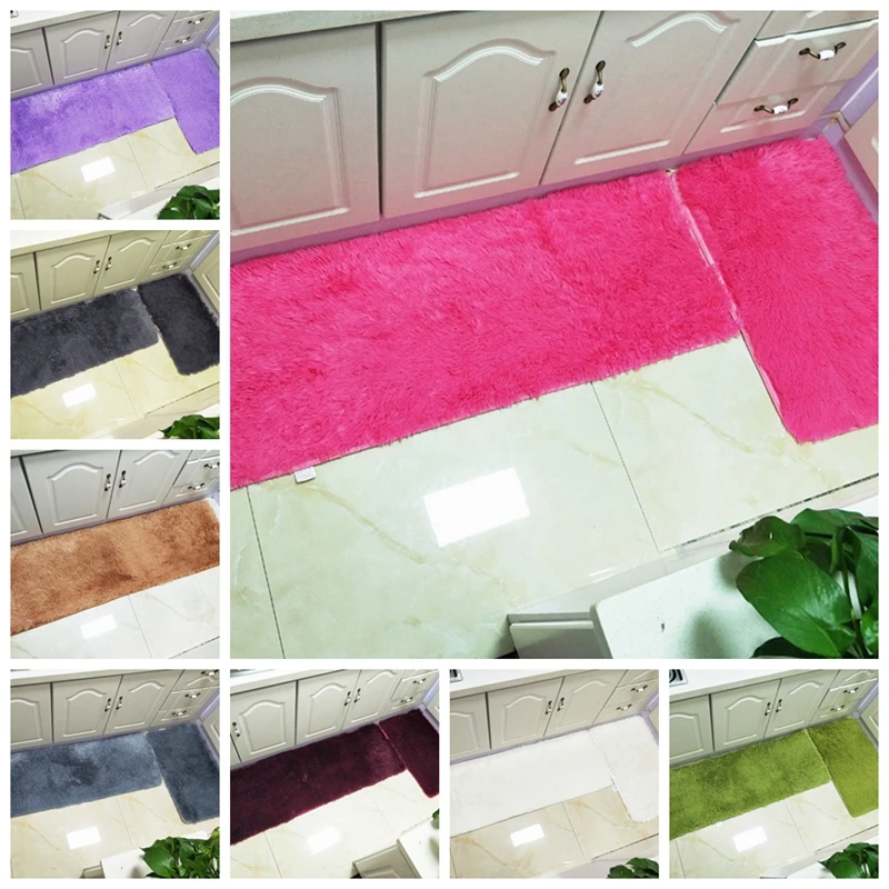Kitchen Mat Solid Color Long Fur Anti-Slip Floor Mats Welcome Outdoor Shaggy Warm Soft Door Mat Living Room Bathroom Carpet Rugs Kitchen Mat Solid Color Long Fur Anti-Slip Floor Mats Welcome Outdoor Shaggy Warm Soft Door Mat Living Room Bathroom Carpet Rugs