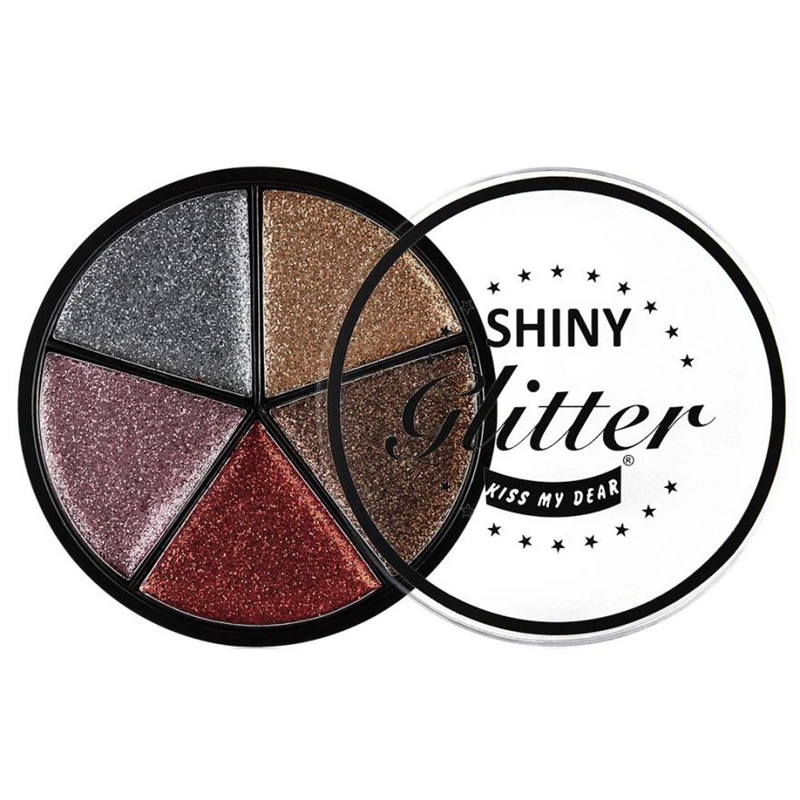 

1pc Eyeshadow 5 Color Glitter Eyeshadow Cream Makeup Waterproof Brighten Eye Shadow Cosmetic profissional eyeshadow pallete