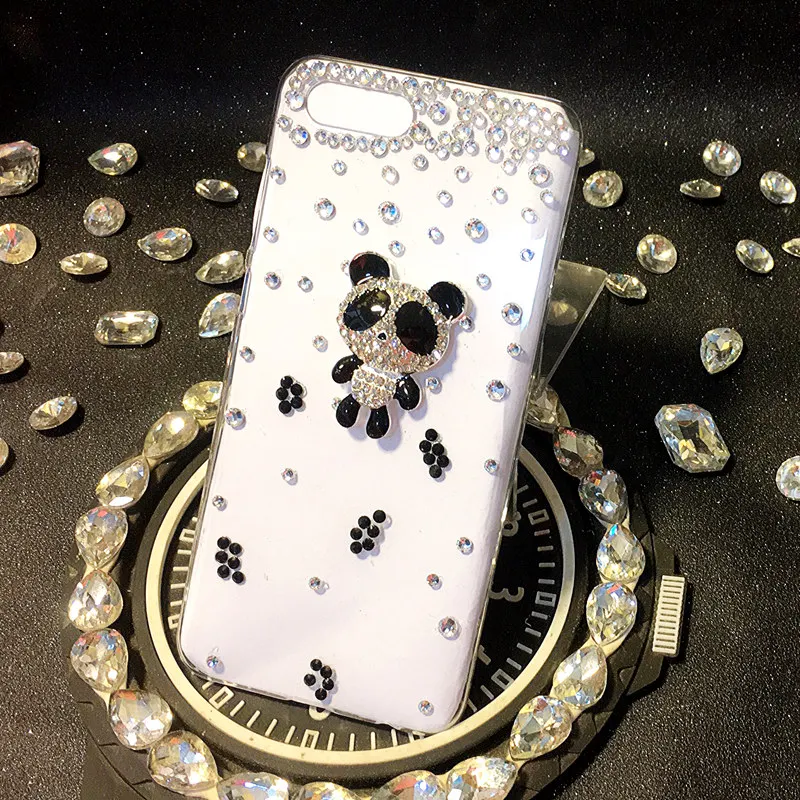 Для sony Xperia Z1 Z2 Z3 Z5 M4 M5 E5 C4 C5 L1 L2 Panda Горный Хрусталь Чехол Diamond Crystal Обложка телефон