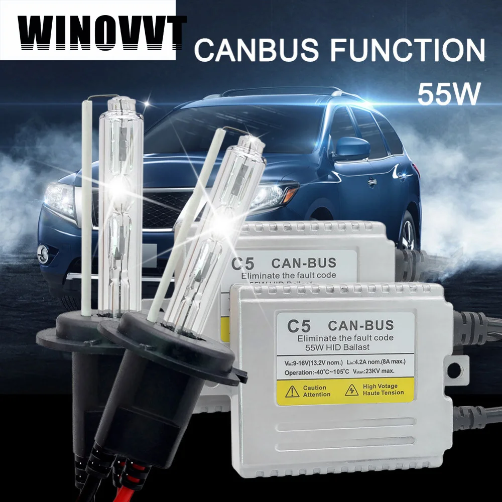 C5 55 W H7 ксеноновый комплект HID для автомобильных фар H1 H3 H4 H8 H11 9005 9006 881 D2S лампы 4300 K