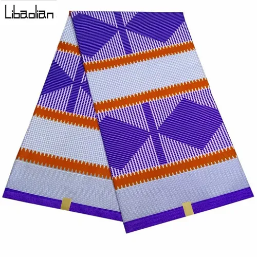 Новое поступление африканская восковая печать Горячая aArican Kente ткани 6 ярдов восковая печать ткань полиэстер для вечерние S1024-5 - Цвет: As picture 7