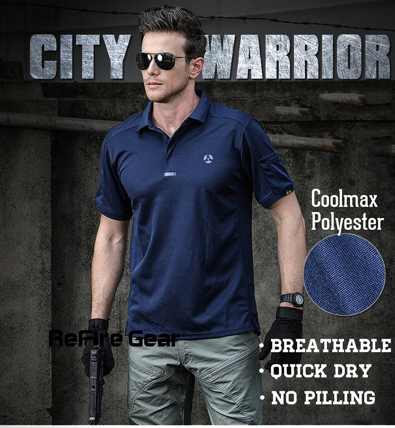 Дышащая городская тактическая рубашка поло, мужская летняя брендовая быстросохнущая армейская рубашка поло Coolmax, Мужская Военная рубашка, Короткая Повседневная рубашка поло