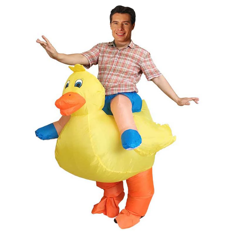 

Inflatable Costume duck Funny Animal Cosplay Boys Girls Mascot Fancy Waterproof Halloween Party Suit Child free shipping