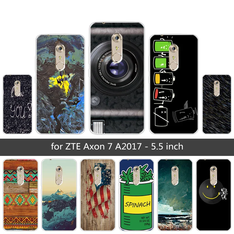 Для ZTE Axon 7 5 дюймов небеса задняя крышка Мягкий силиконовый чехол прозрачный ТПУ