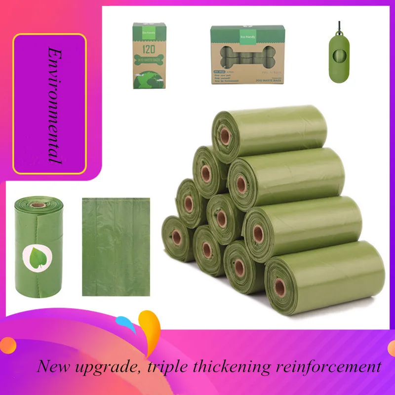 

Degradable Environmental waste bag Pet Garbage Bag with Scented Dog Picking Up Garbage Bag Dog Poop waste Bag Dispenser