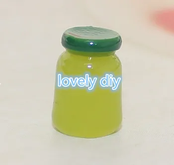 

50pcs/lot 10*15mm green Jam Jars bottle flatback miniature resins kawaii cabochon crafts DIY christmas ornament