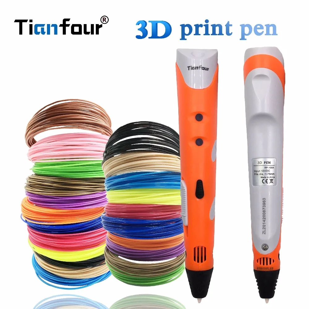 

Tianfour 2018 magic drawing 3d pen 3d printer pen 60m/120m filament 3d printing pen for kids christmas halloween birthday gift