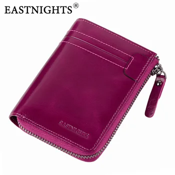 

EASTNIGHTS New Women Wallets High Quality Genuine Leather Women Purse With Coin Pocket Card Holder Zipper Wallet TW2648