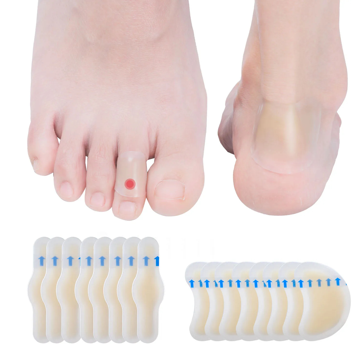 

2 Pairs=4 Pcs Adhesive Hydrocolloid Gel Blister Plaster Anti-wearing Heel Sticker Pedicure Patch Pad Foot Care Tools D1281/D1284