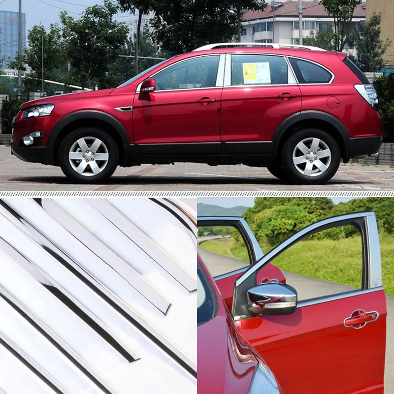 16pcs Stainless Steel Chrome Full Window Frame Sill Trim For Chevrolet Captiva