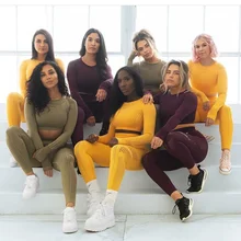 Комплект из 2 предметов для спортзала, тренировочная одежда для женщин, безупречный трикотаж VIP