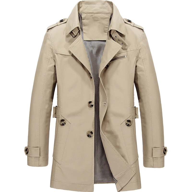 Мужская куртка из горной кожи, приталенный весенне-осенний Повседневный Тренч, Мужская брендовая одежда, модные пальто, мужская верхняя одежда, 5XL SA623