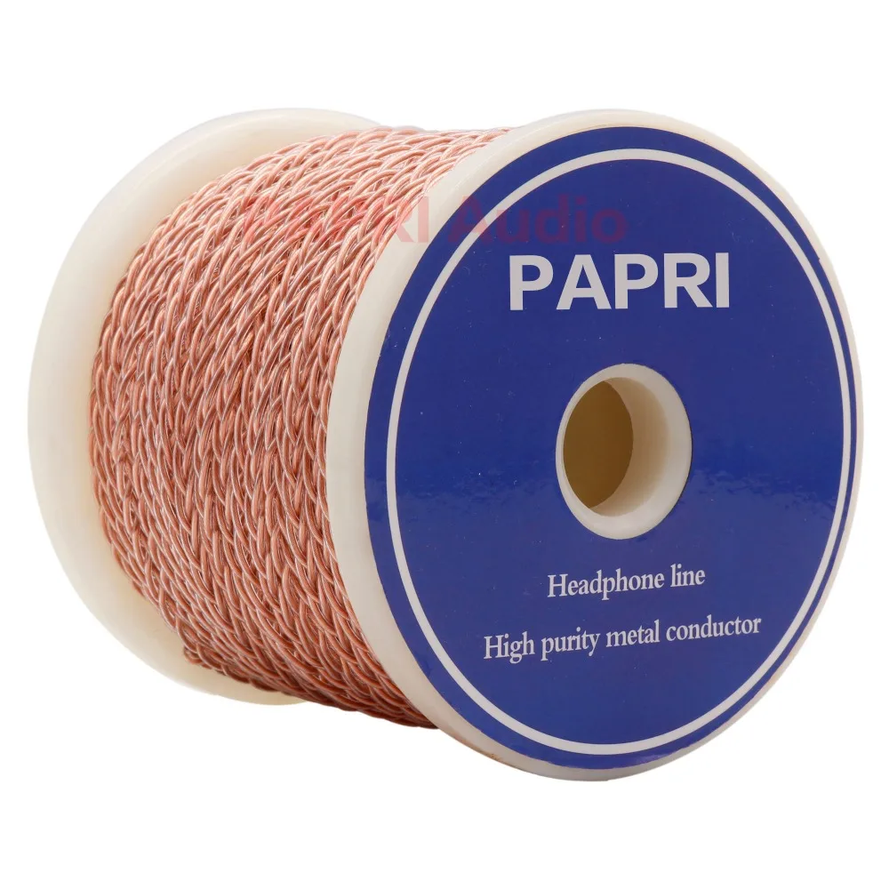 PAPRI DIY Upgrade Headphone Cable OCC Silver Plated Wire Hifi PTFE Isolation Audio Line For Earphone Headsets Wires