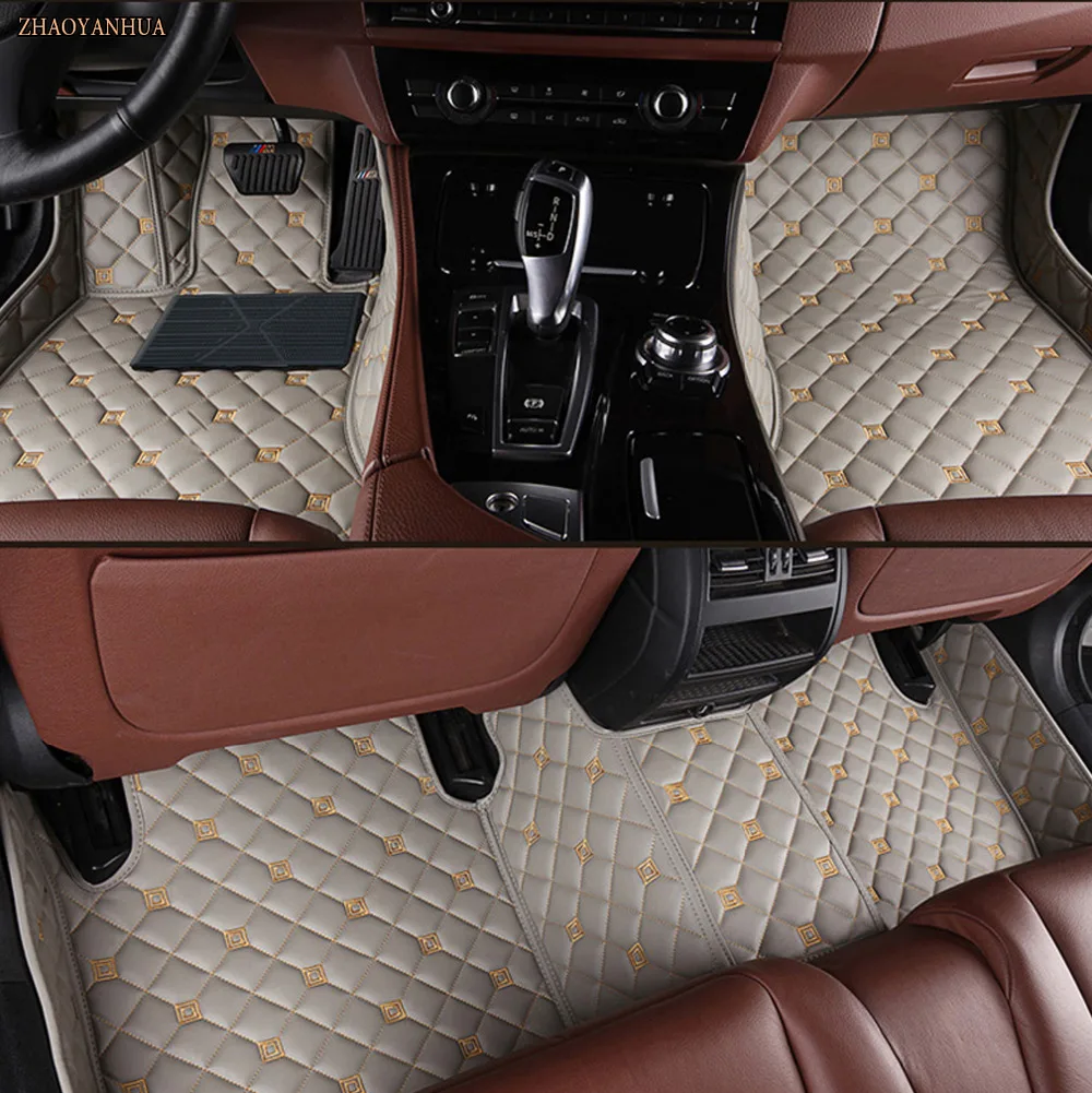 

ZHAOYANHUA car floor mats for Hyundai Verna Accent Solaris Tucson ix35 Santa Fe foot case rugs full cover car styling liners