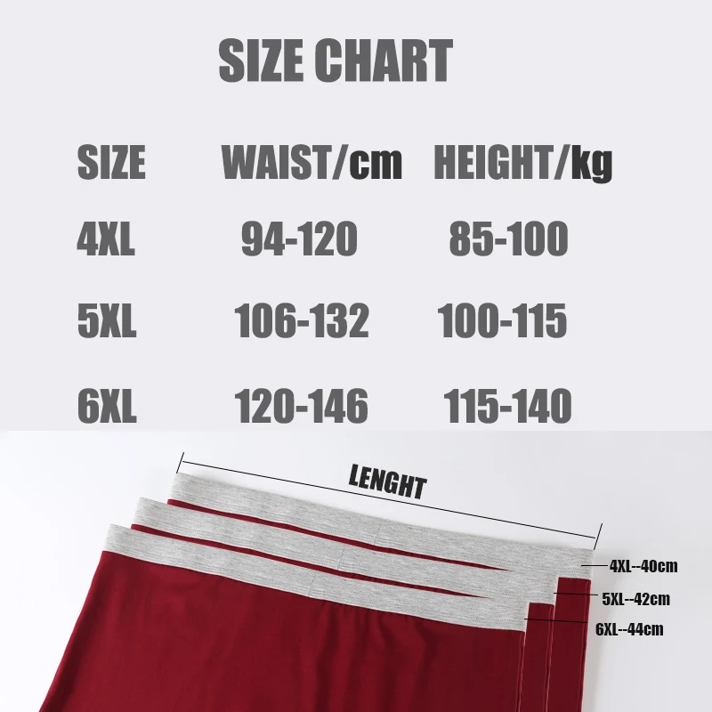 Ethika Size Chart