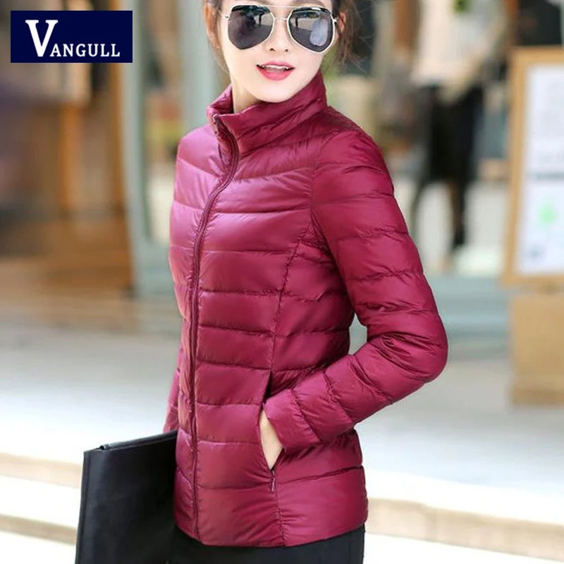 

Vangull Women Winter Clothes Basic Jacket Solid Slim Warm Thin Coat 2019 Casual New Style Long Sleeve Zipper Cotton Parkas