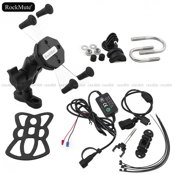 

Action Sport Camera/GPS/Mobile Phone Holder Mount Bracket/USB Charger Universal for 22mm/28mm Handlebar Motorcycle Accessories