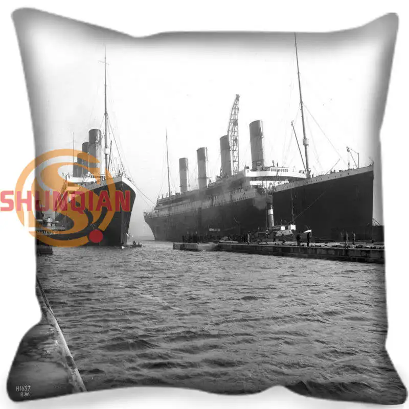 Pillowcase Горячая изготовленная на заказ Подушка Titanic, чехол на молнии,, 35x35 см, 40x40 см, 45x45 см, 60x60 см, две стороны, Наволочка на заказ, ваше изображение - Цвет: Pillowcase