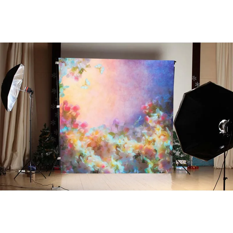 

photography background for photo studio vinyl Digital Printing cloth Floral backdrops 150X150cm F-2073